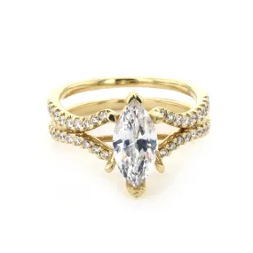 0.51 ctw Diamond Solitaire Engagement Ring Set