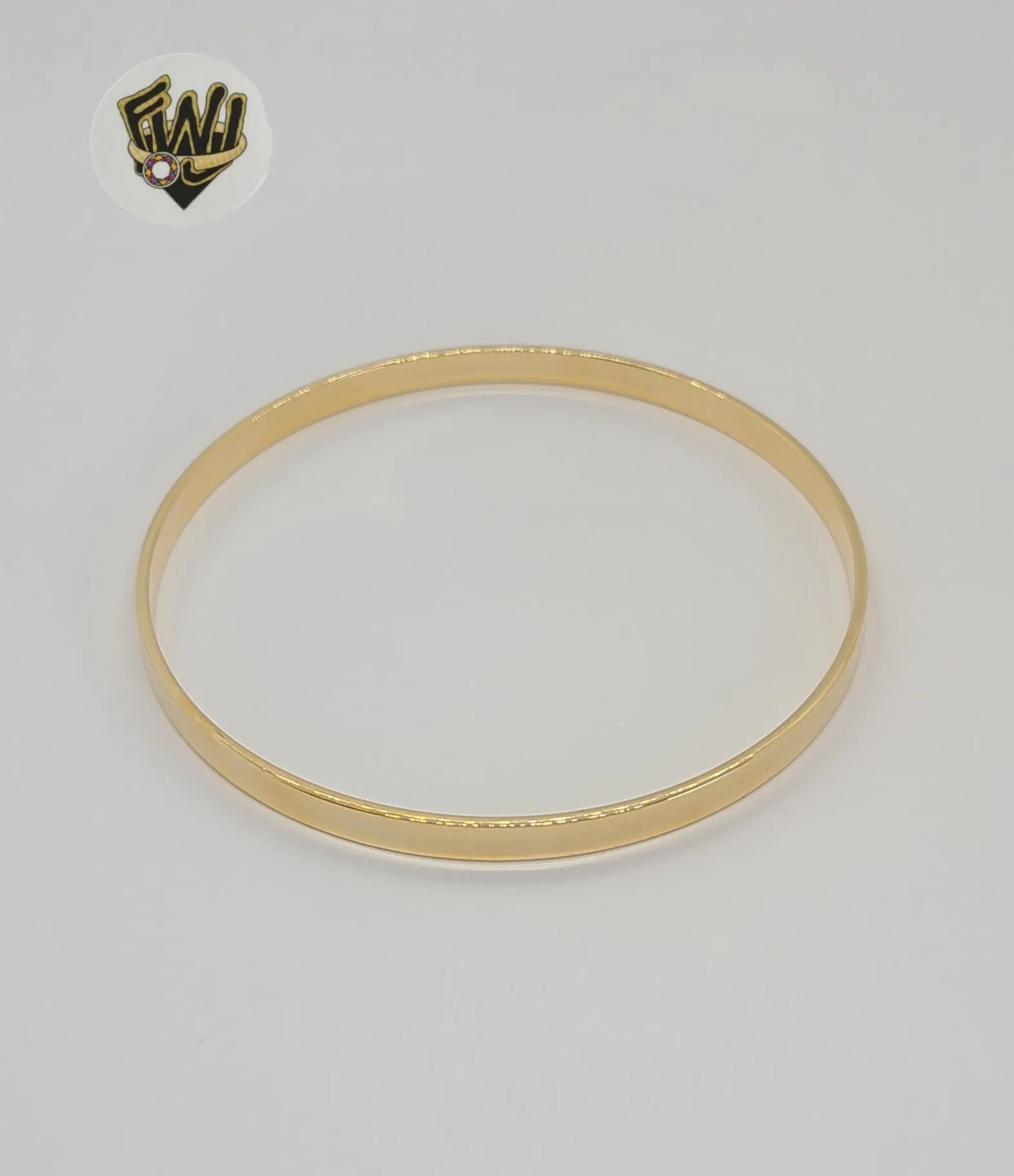 (1-4076) Gold Laminate - 4mm Classic Plain Bangle - BGF