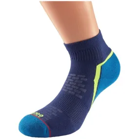 1000 Mile Active Quarter Mens Running Socks - Navy