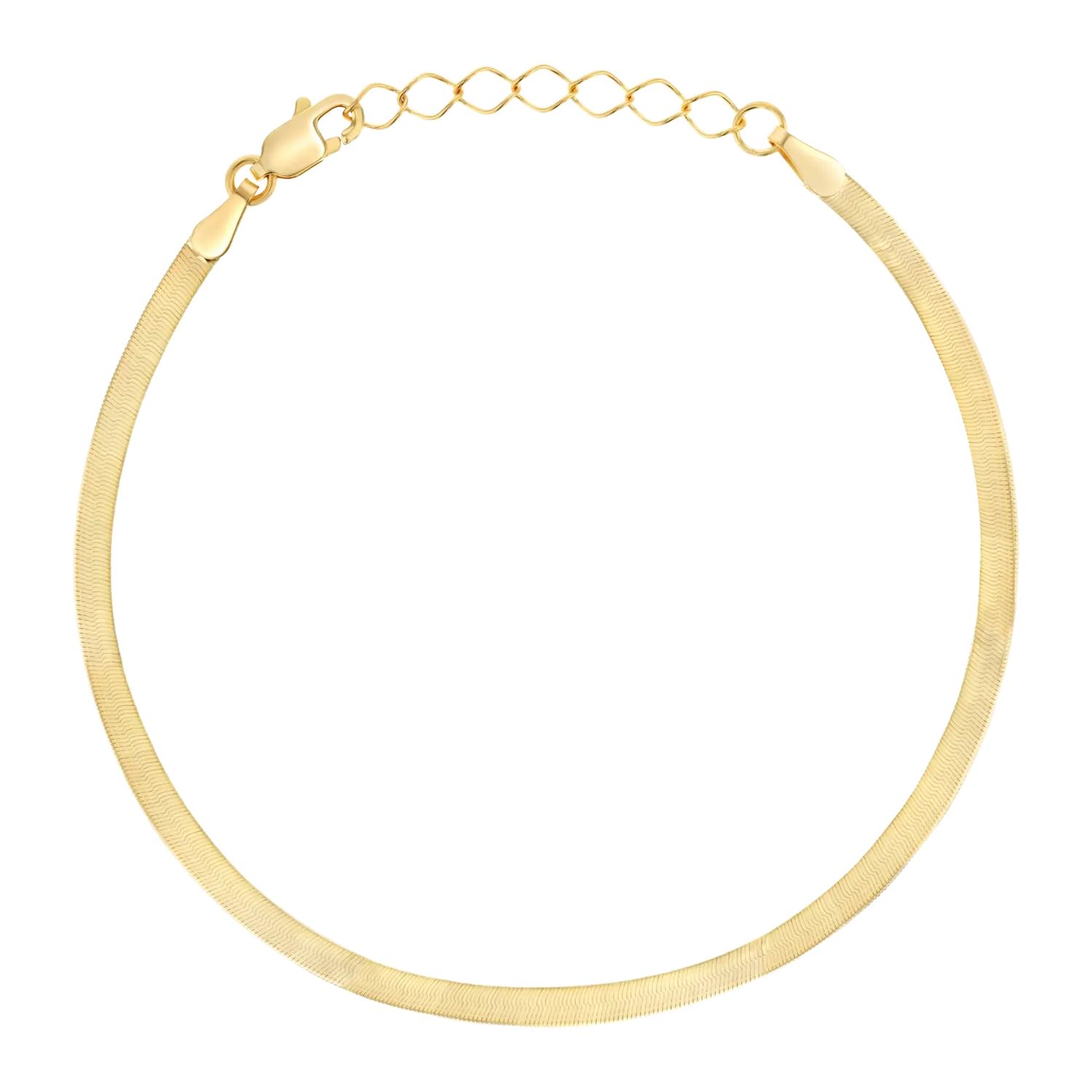 14K Gold Kids Thin Herringbone Bracelet