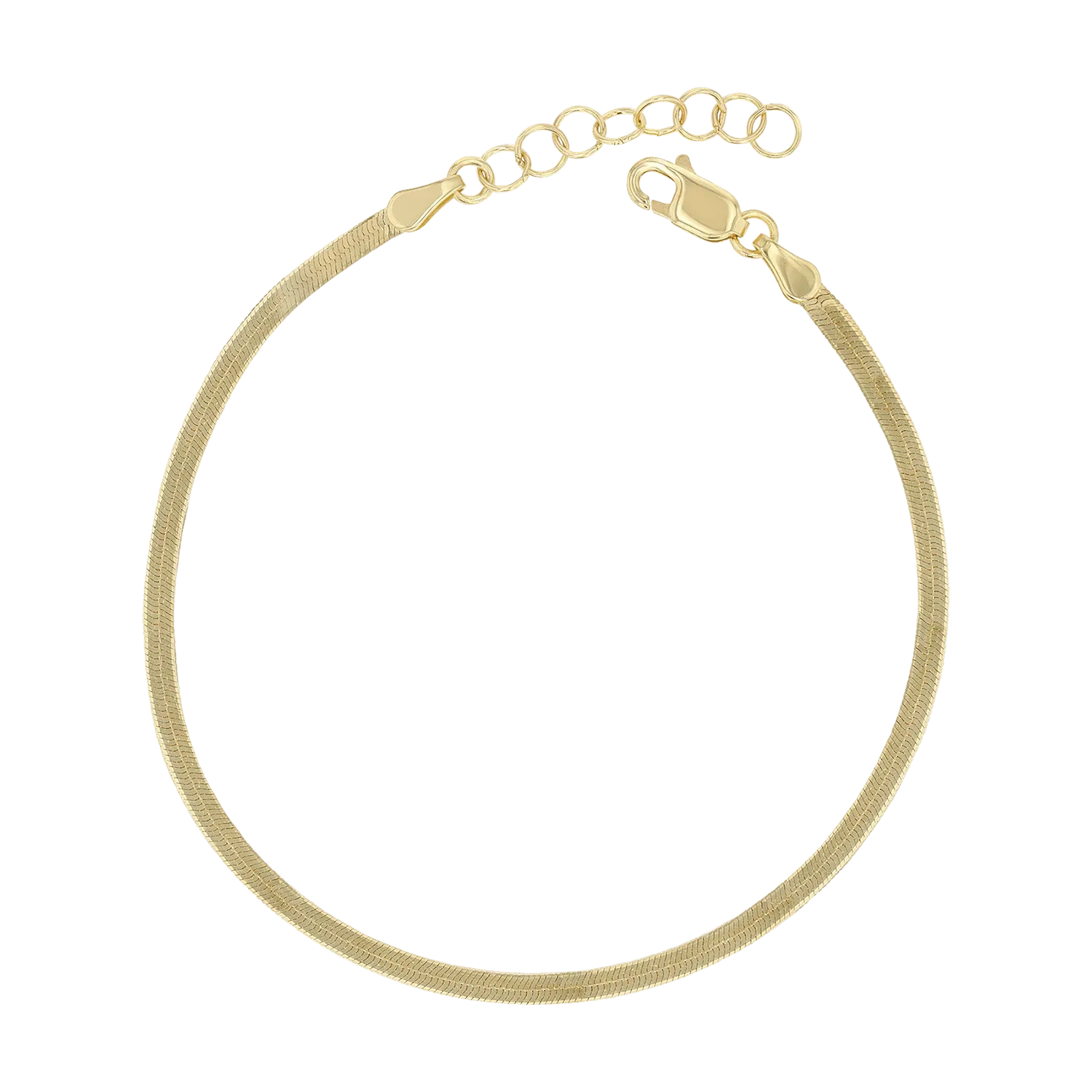 14K Gold Kids Thin Herringbone Bracelet