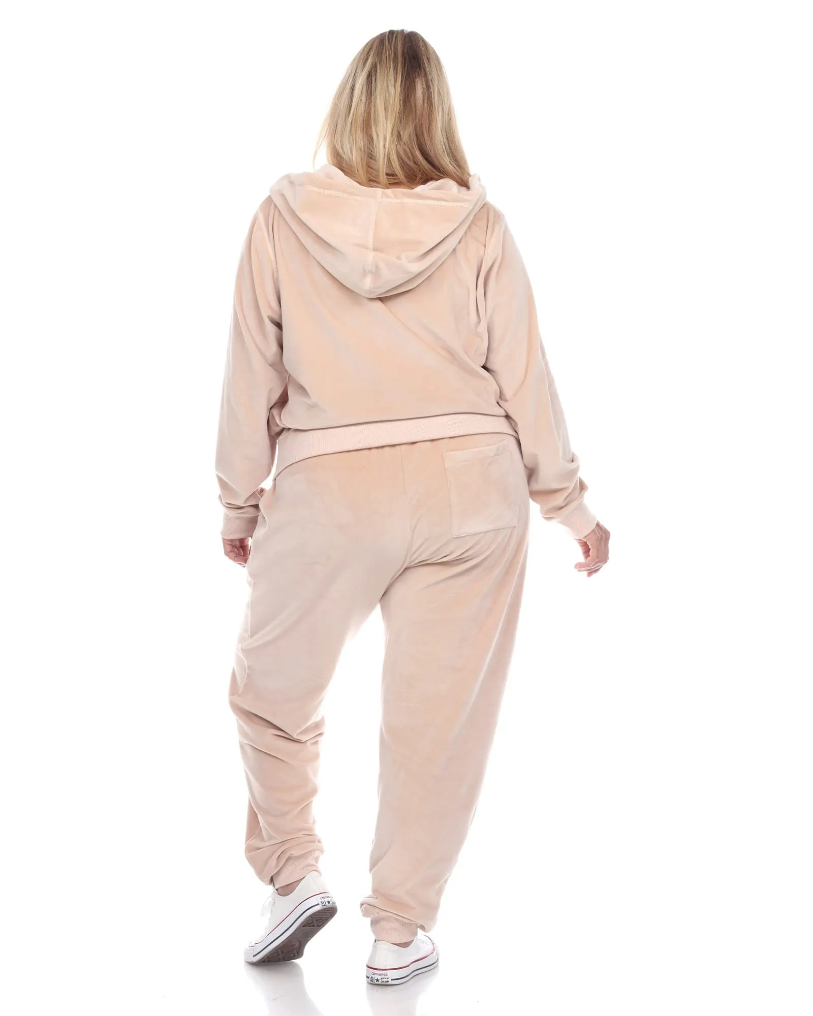 2 Piece Velour Track Suit | Beige