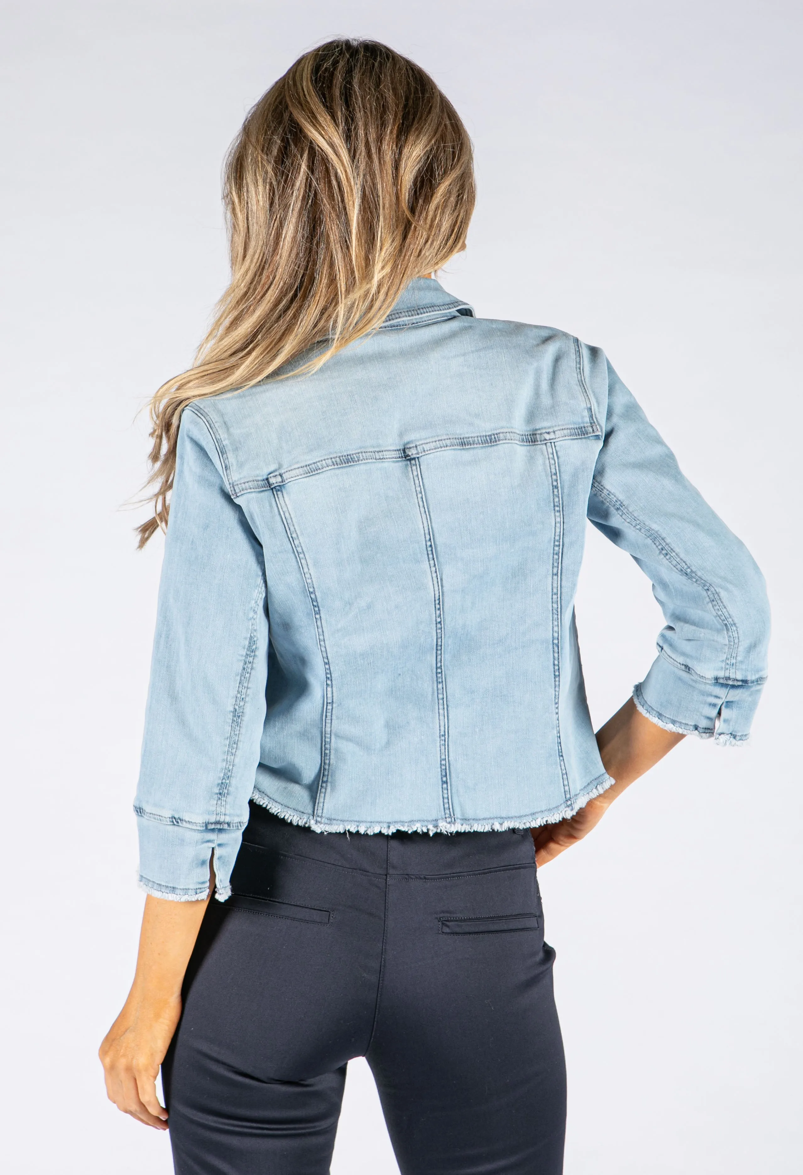 3/4 Sleeve Denim Jacket