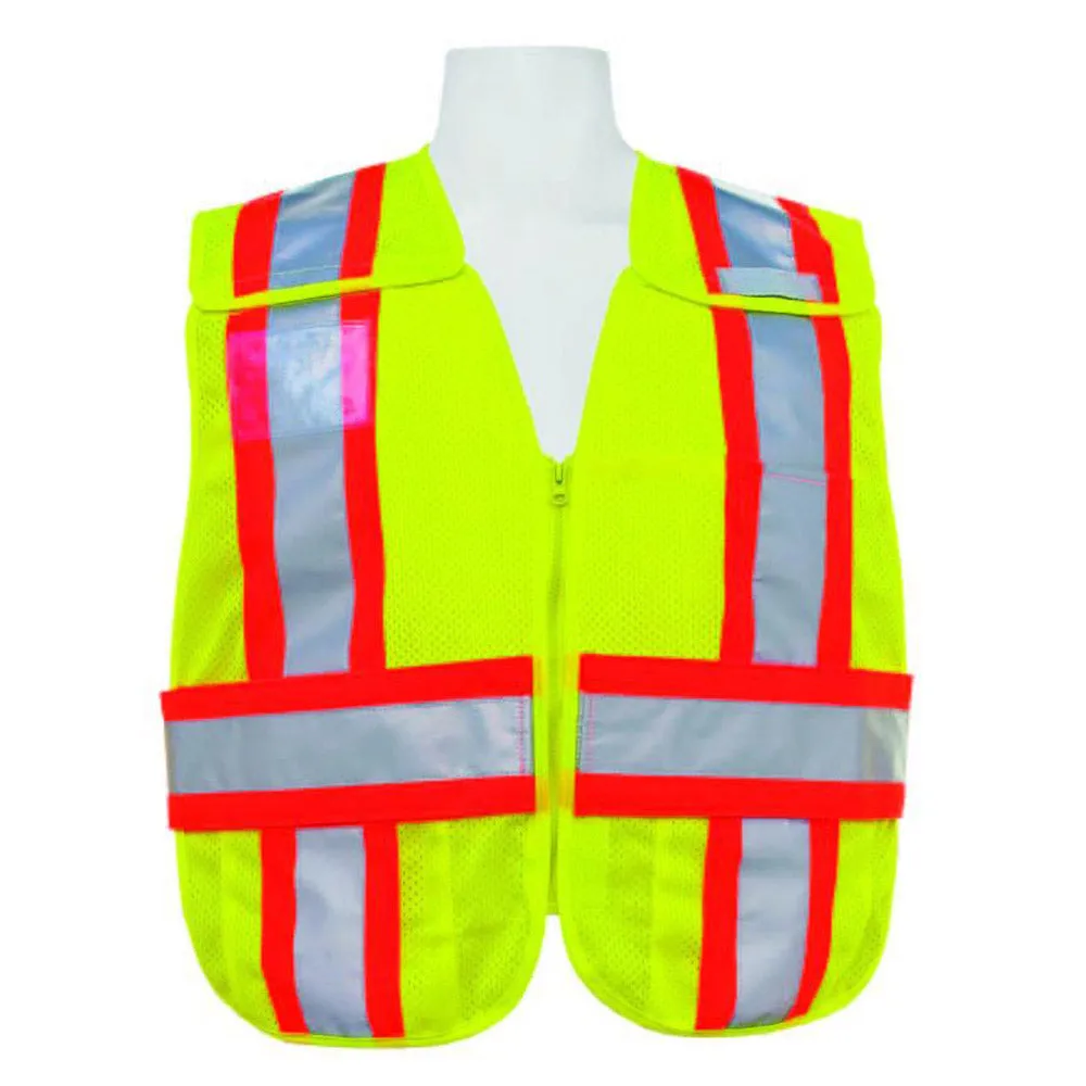 3A Safety - 5-Point Breakaway Mesh Safety Vest Lime Color Size Medium - X-large