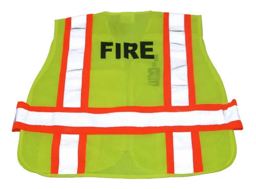 3A Safety - FIRE Print 5-Point Breakaway Mesh Safety Vest - Fire Rated Size 2X-Large - 5X-Large