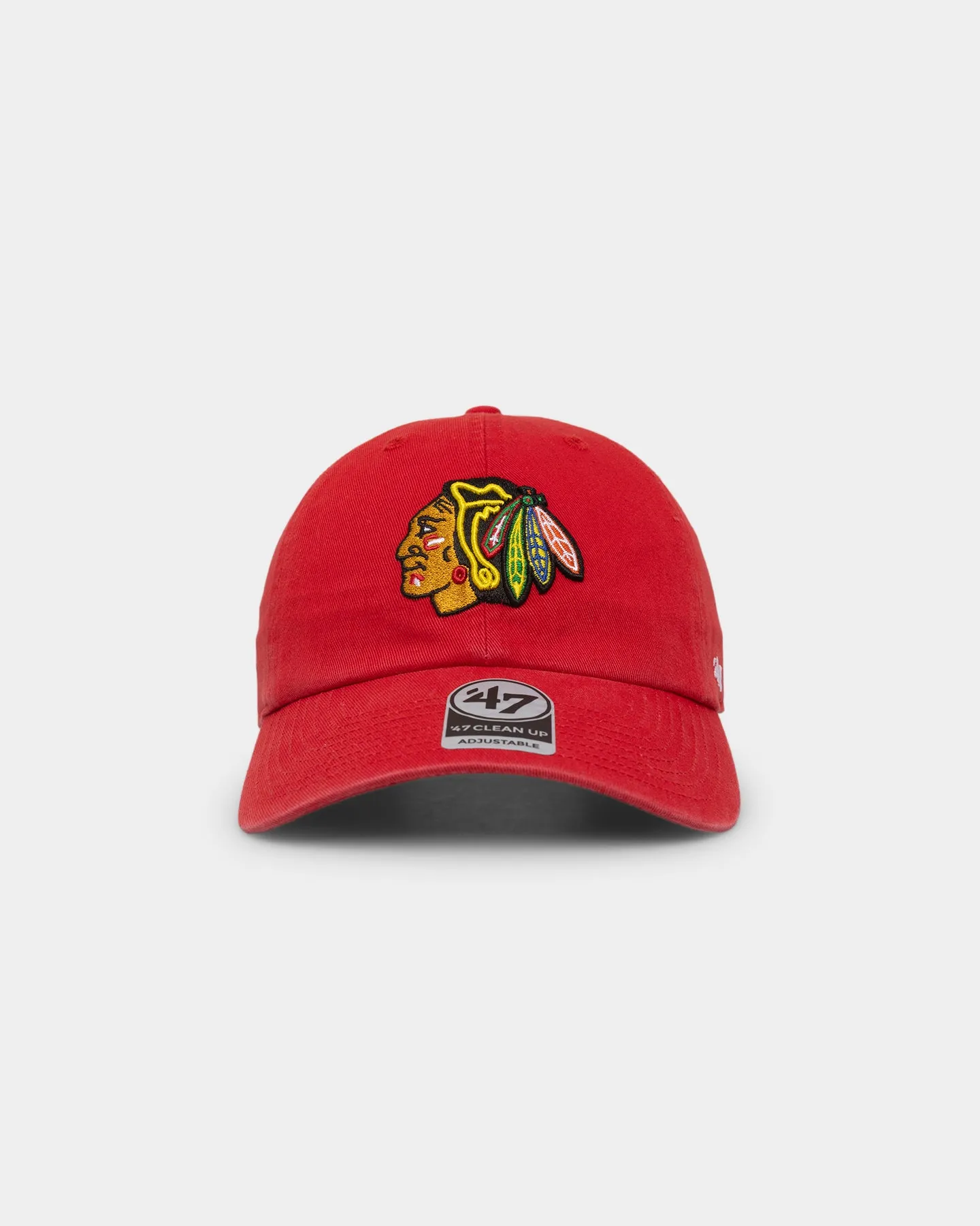 47 Brand Chicago Blackhawks Clean Up Strapback Red