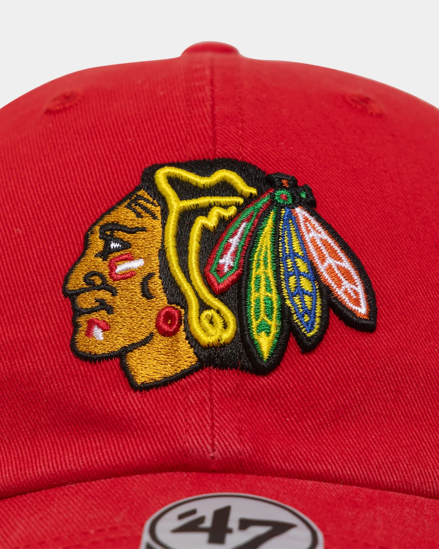 47 Brand Chicago Blackhawks Clean Up Strapback Red