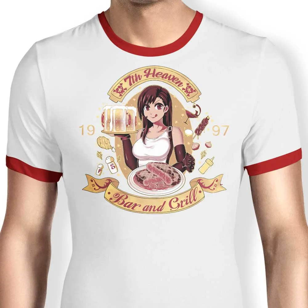 7th Heaven Bar and Grill - Ringer T-Shirt