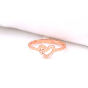 925 Rosegold Royal Heart Ring