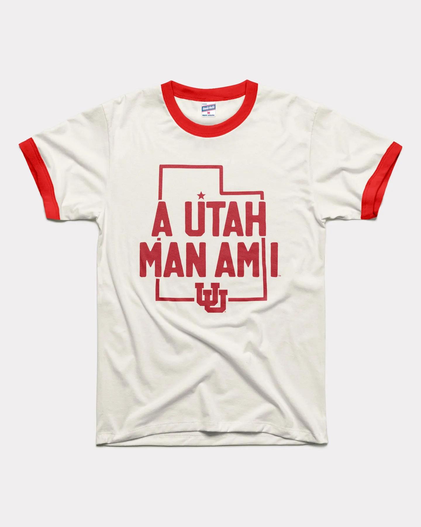 A Utah Man Am I White & Red Unisex Ringer