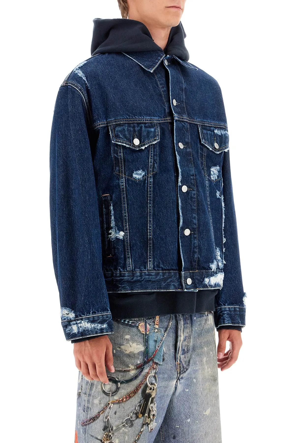 ACNE STUDIOS "oversized destroyed denim jacket