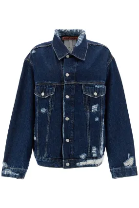 ACNE STUDIOS "oversized destroyed denim jacket