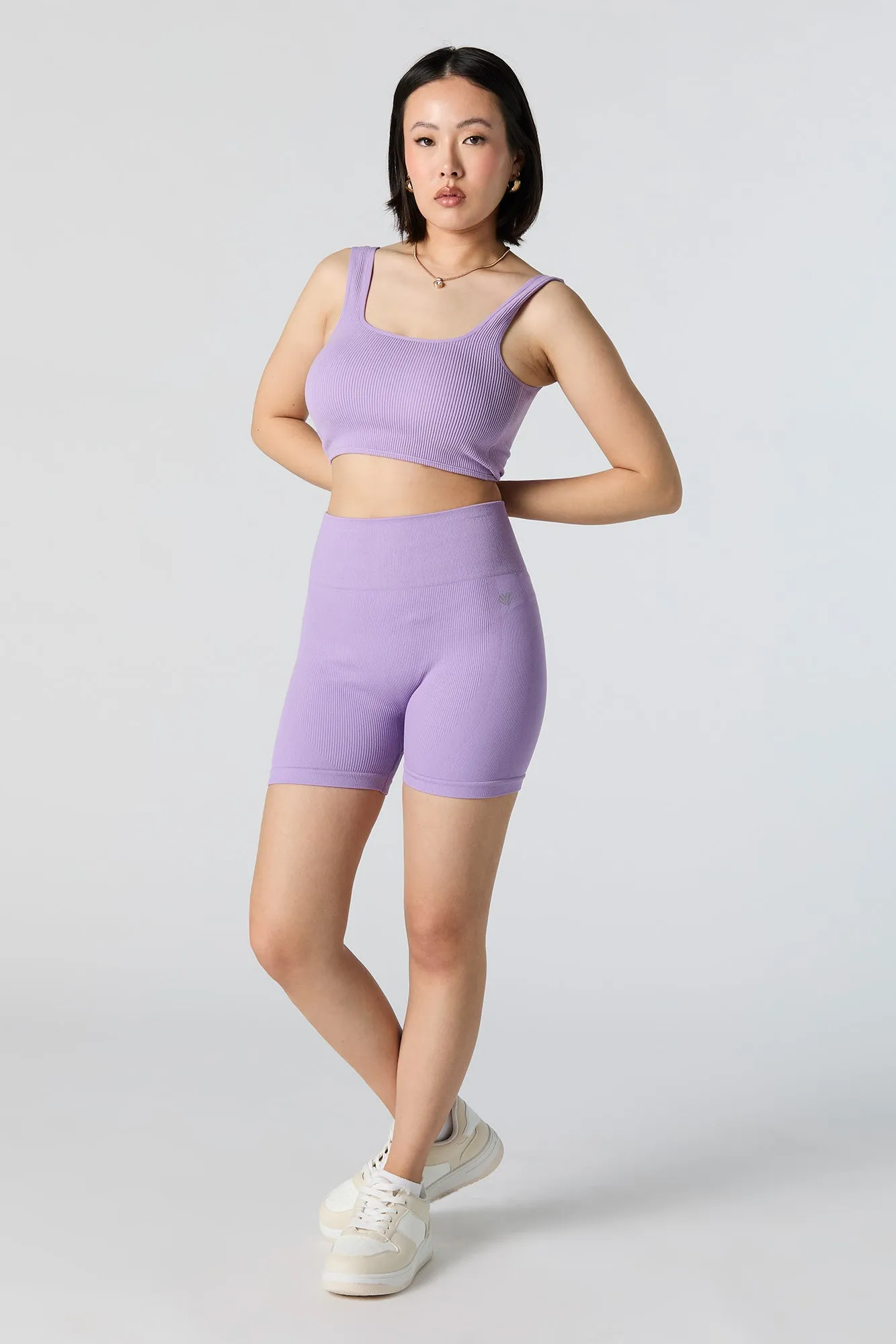 Active Seamless Ribbed Biker Short