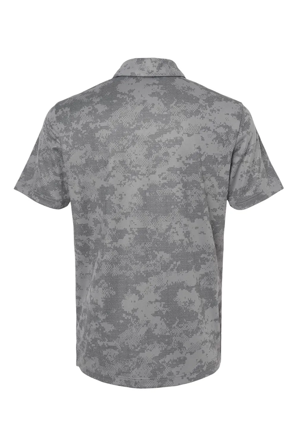 Adidas Mens Camo Moisture Wicking Short Sleeve Polo Shirt - Light Grey - NEW