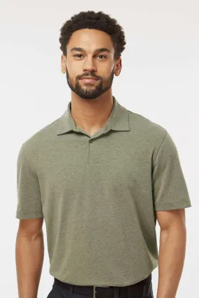 Adidas Mens Short Sleeve Polo Shirt - Olive Strata Melange - NEW