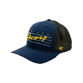 Adult Indiana Pacers Downdraft Trucker Hat in Charcoal by 47 Brand