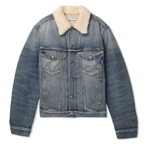 Advisory Board Crystals Abcd. Shearling Lined Jean Jacket (super faded blue)