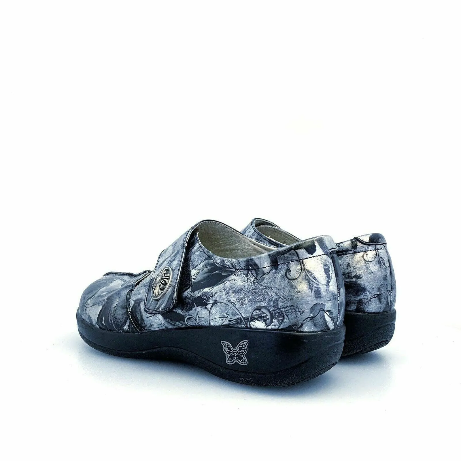 Alegria | Kaitlyn Mary Jane Womens Shoes| Size: 40 | Color: Silver / Black Patina | Pre-Owned