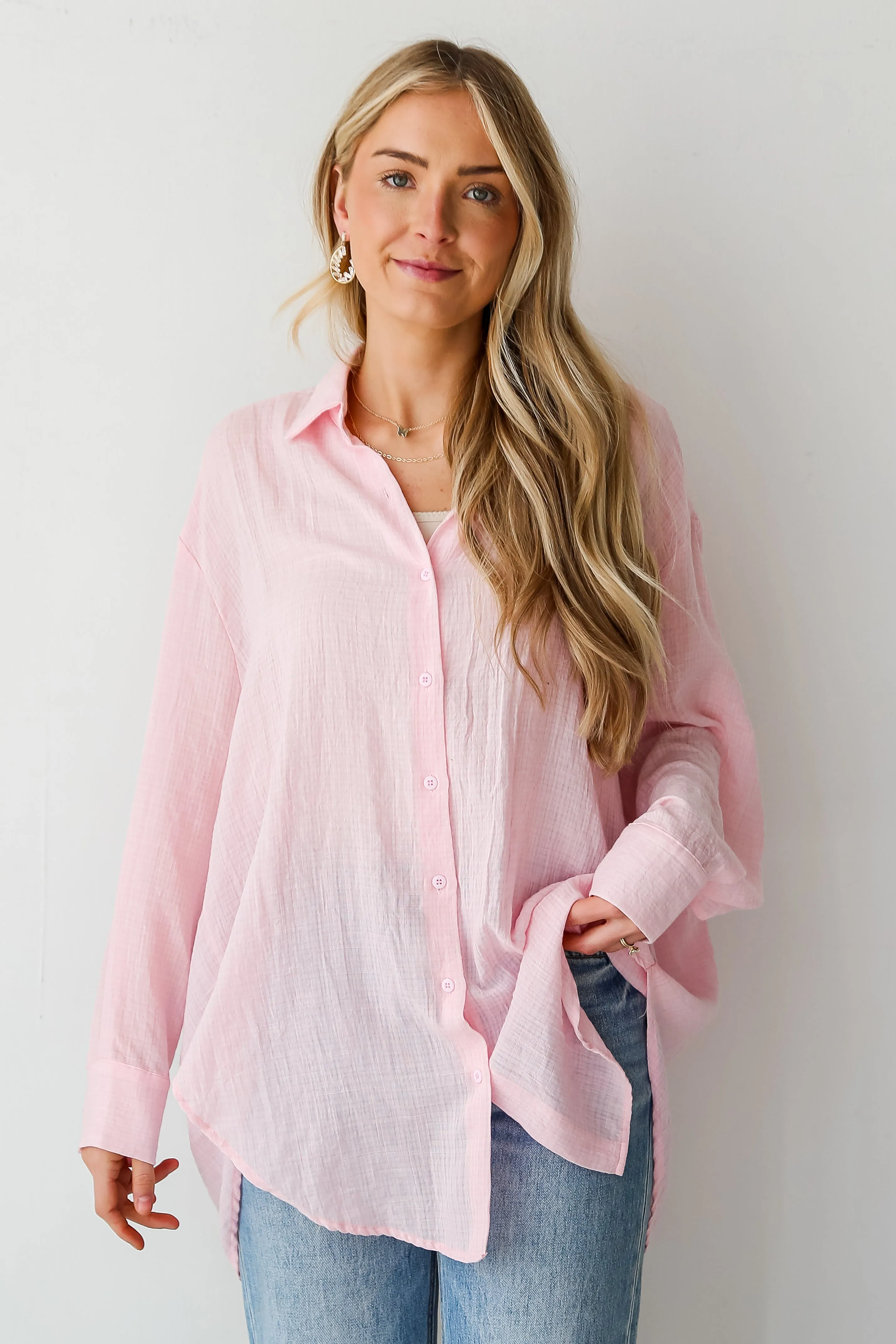 Allison Oversized Button-Up Blouse