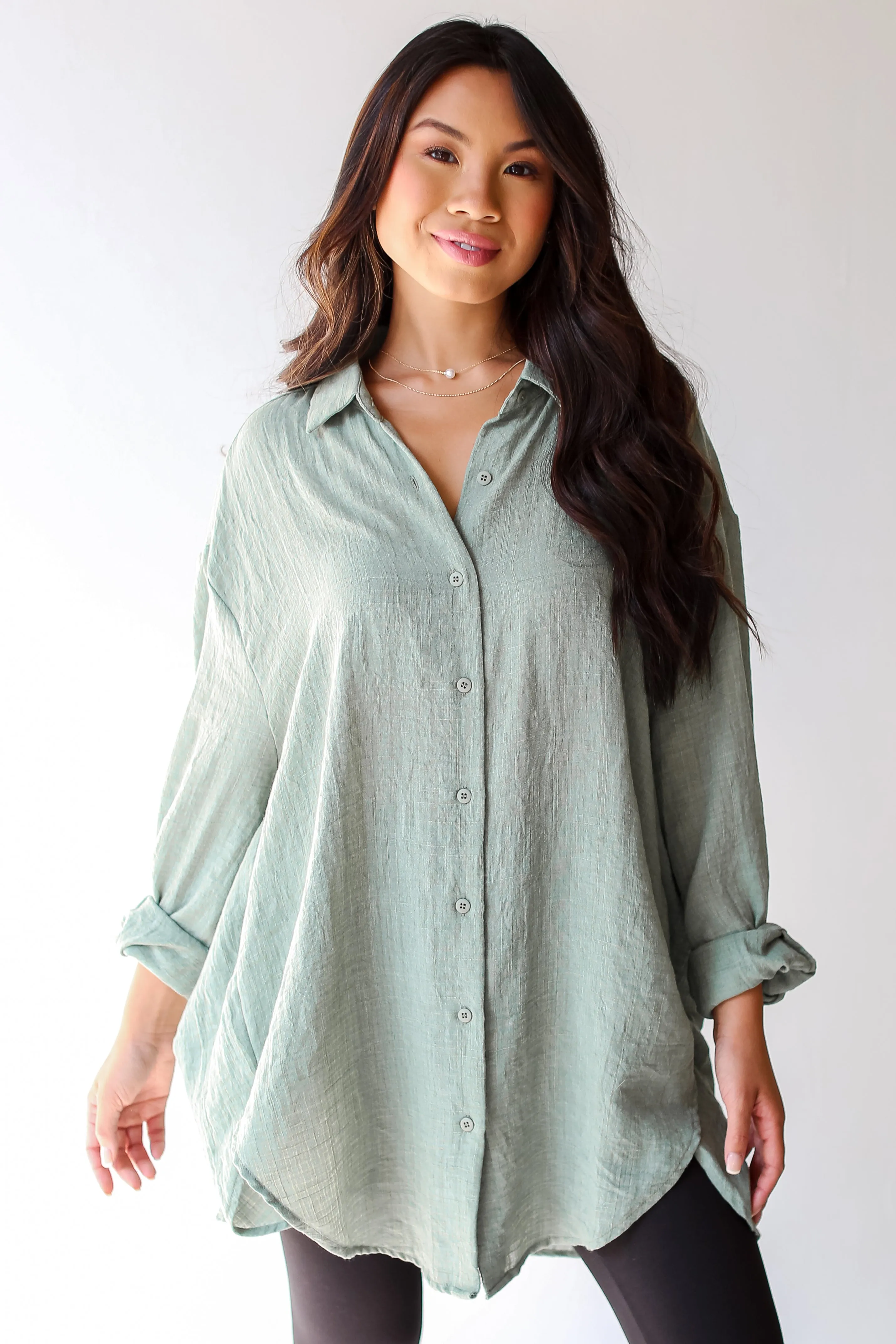 Allison Oversized Button-Up Blouse