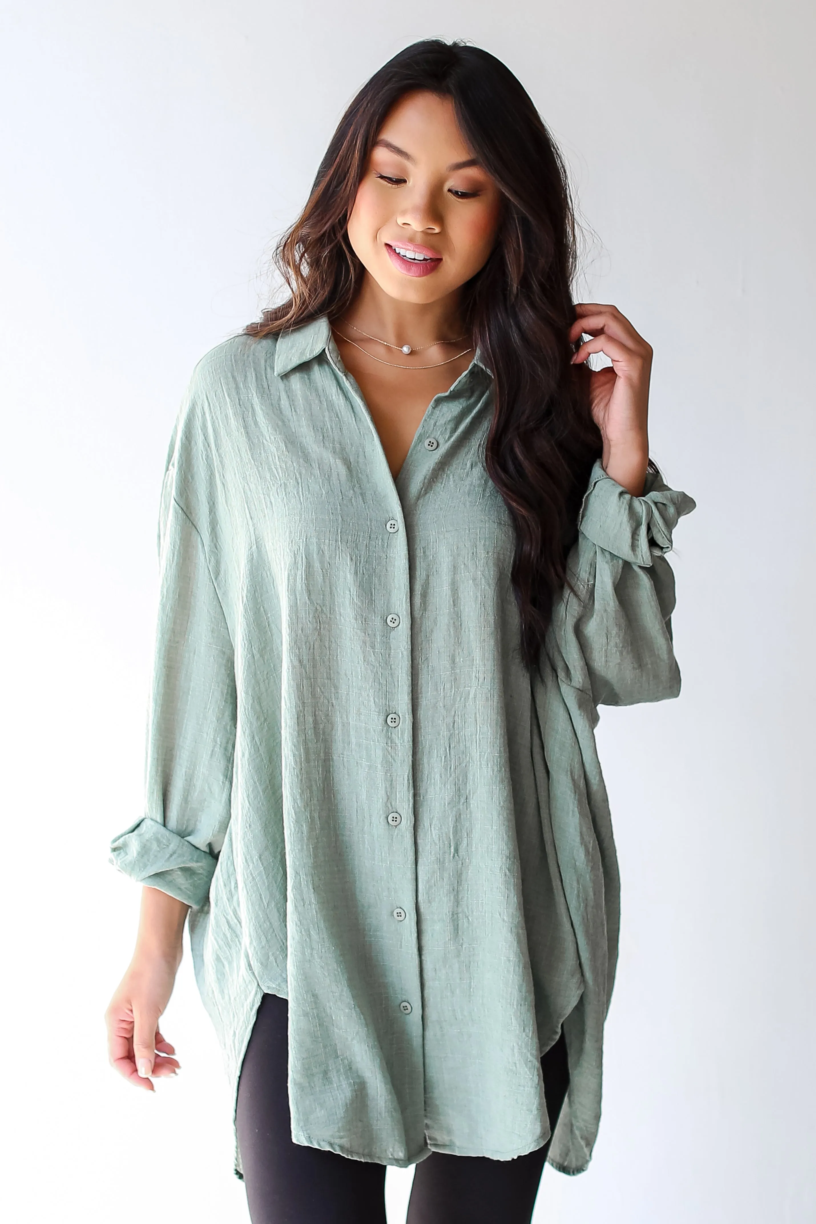 Allison Oversized Button-Up Blouse