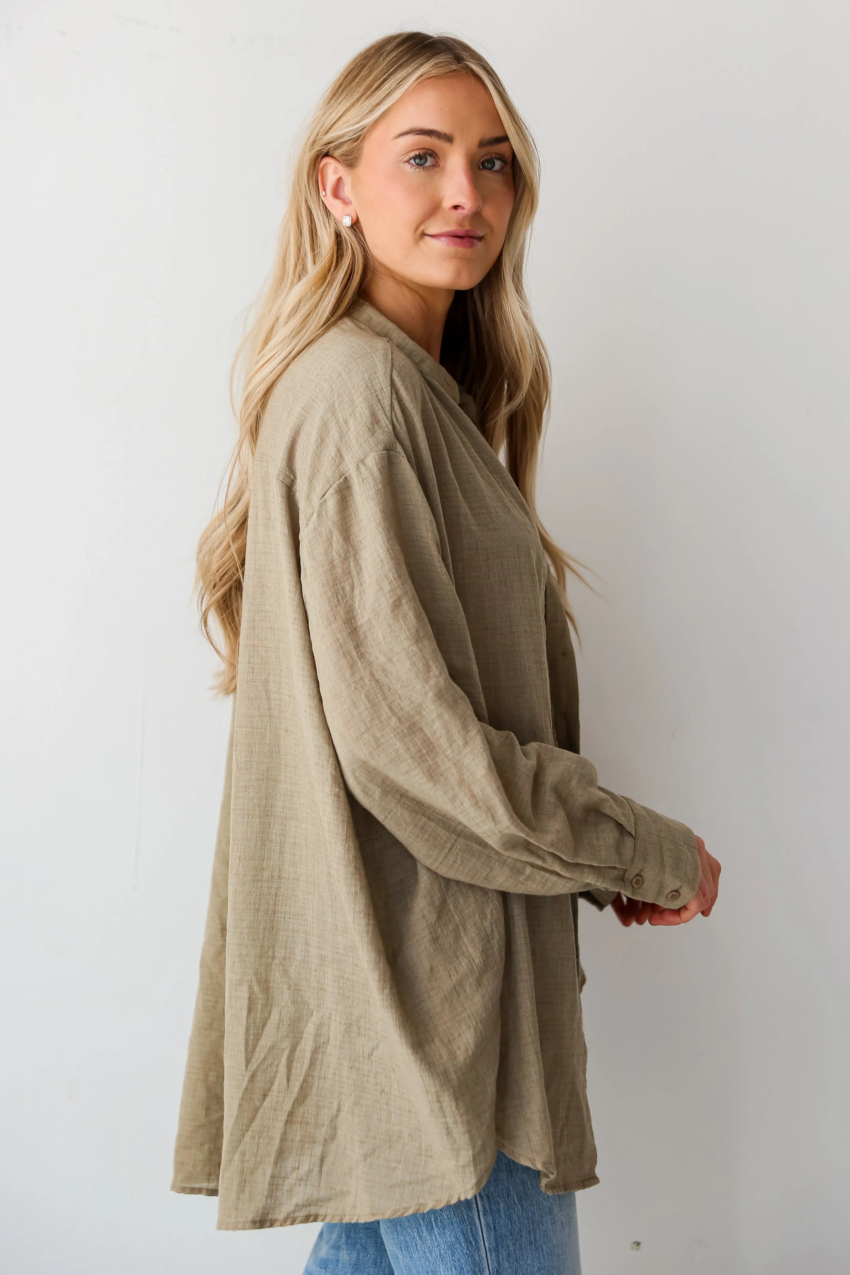 Allison Oversized Button-Up Blouse