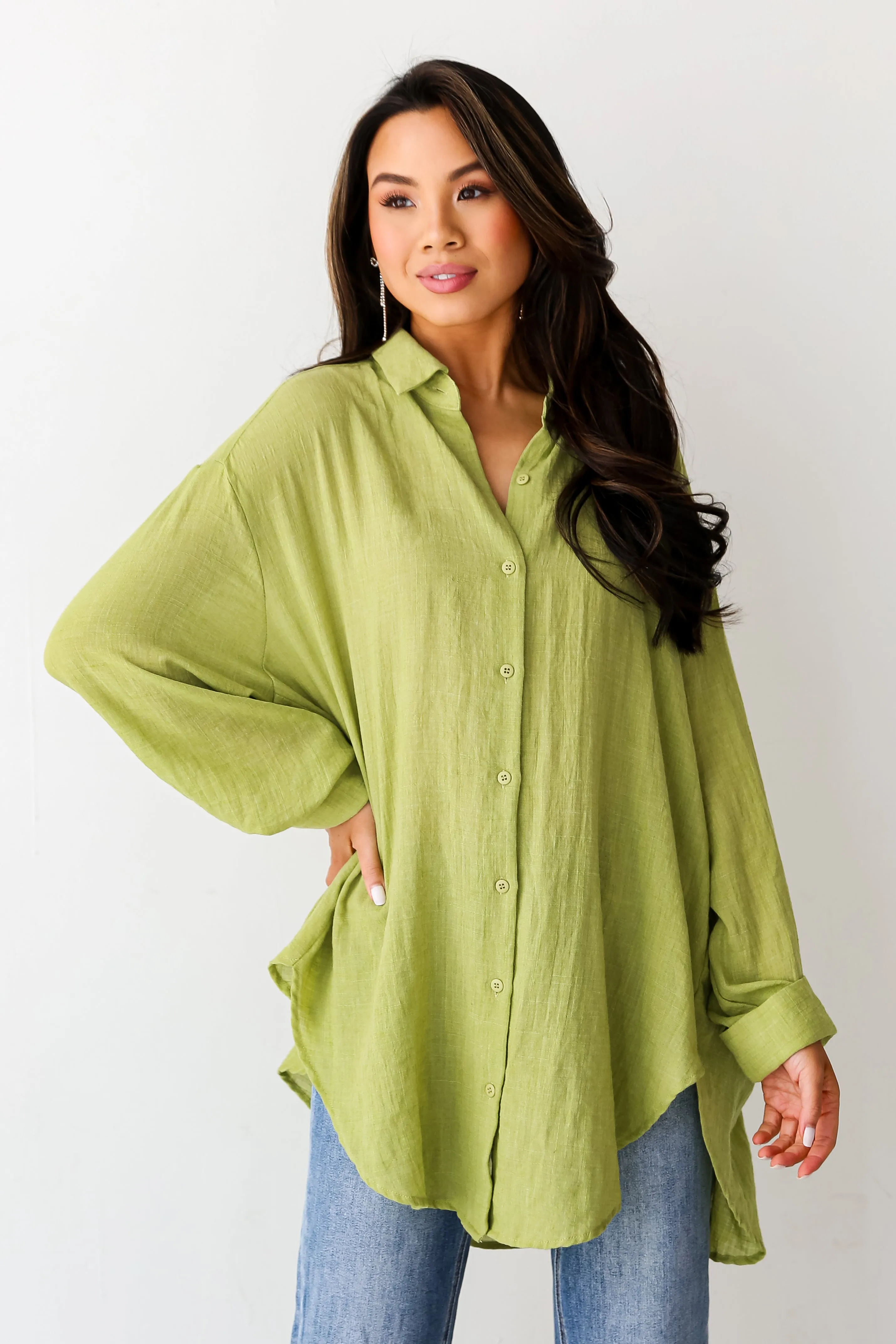 Allison Oversized Button-Up Blouse