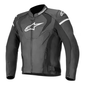 Alpinestars Jaws v3 Leather Motorcycle Jacket - Black