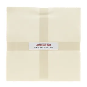 American Made Brand Cotton Solids Cream 10" Squares