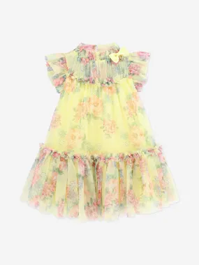 Angels Face Girls Marigold Flower Tulle Dress in Yellow