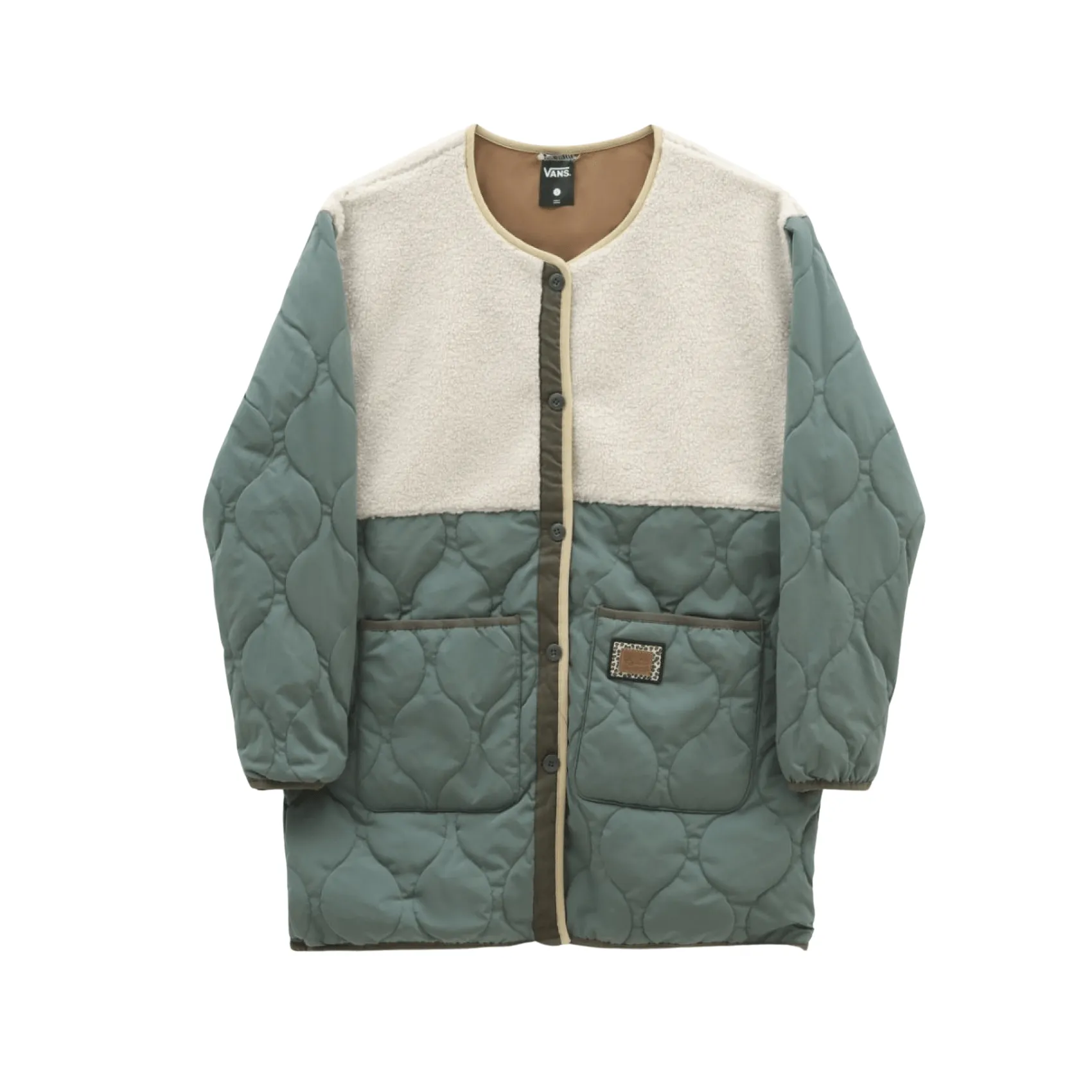 Animal Mix Line Jacket Reversible- Brown/White/Green