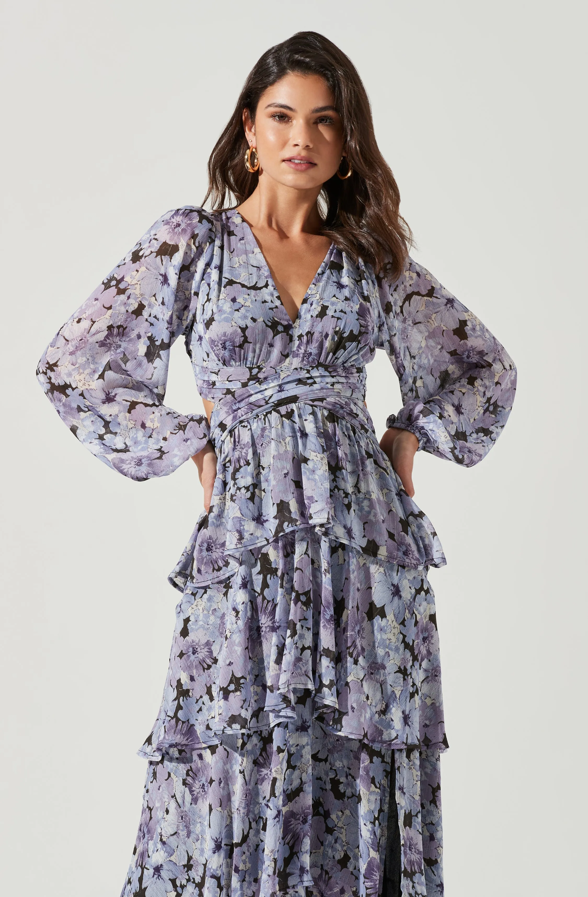 Anora Floral Tiered Maxi Dress