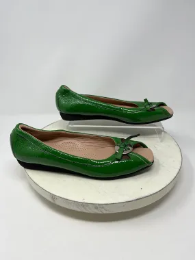 Anyi Lu Size 8 (38) Kelly Green Patent Flats