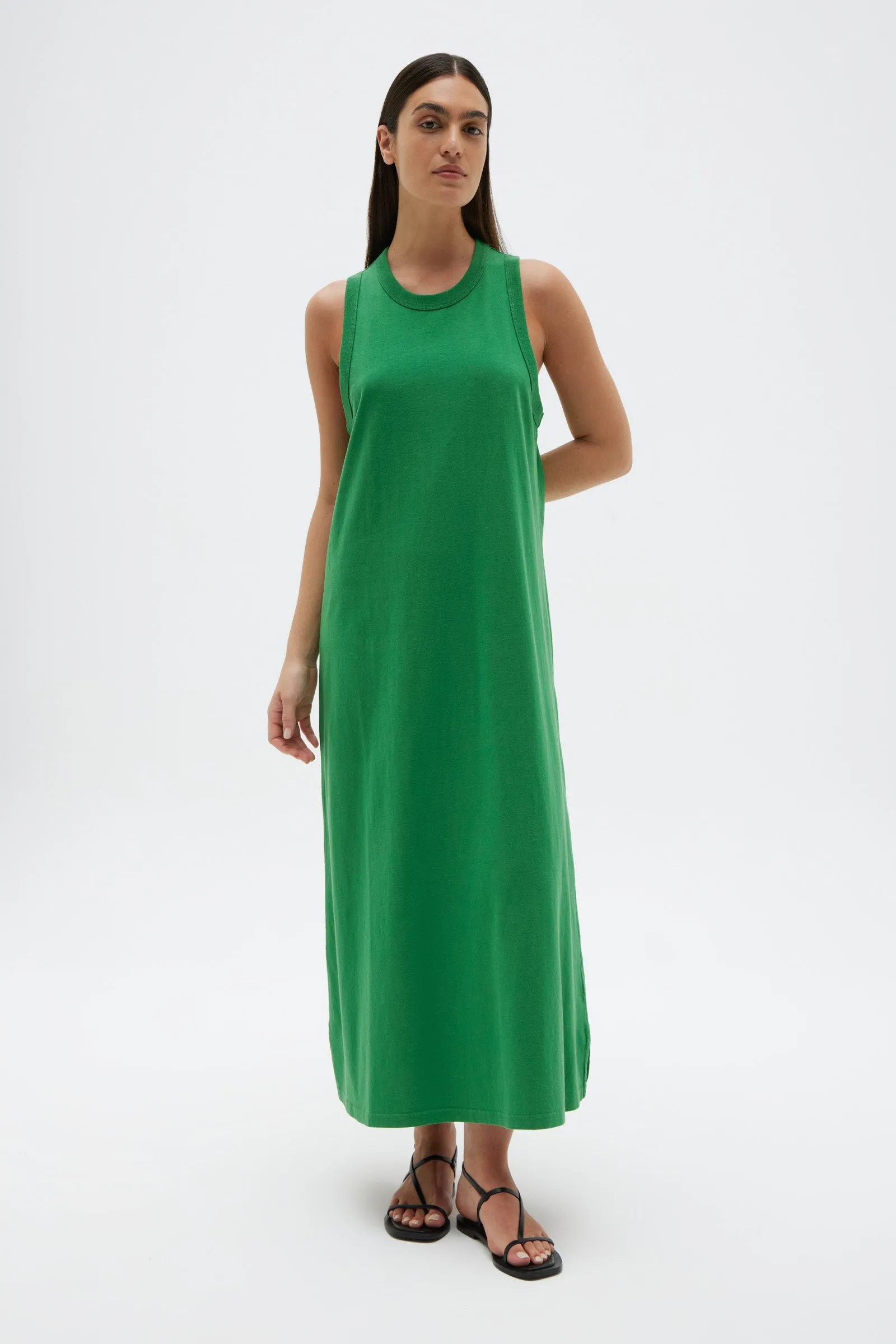 Assembly Label - Juni Organic Tank Dress - Bermuda Green