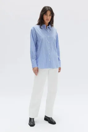 Assembly Label - Signature Poplin shirt - Blue/White Stripe