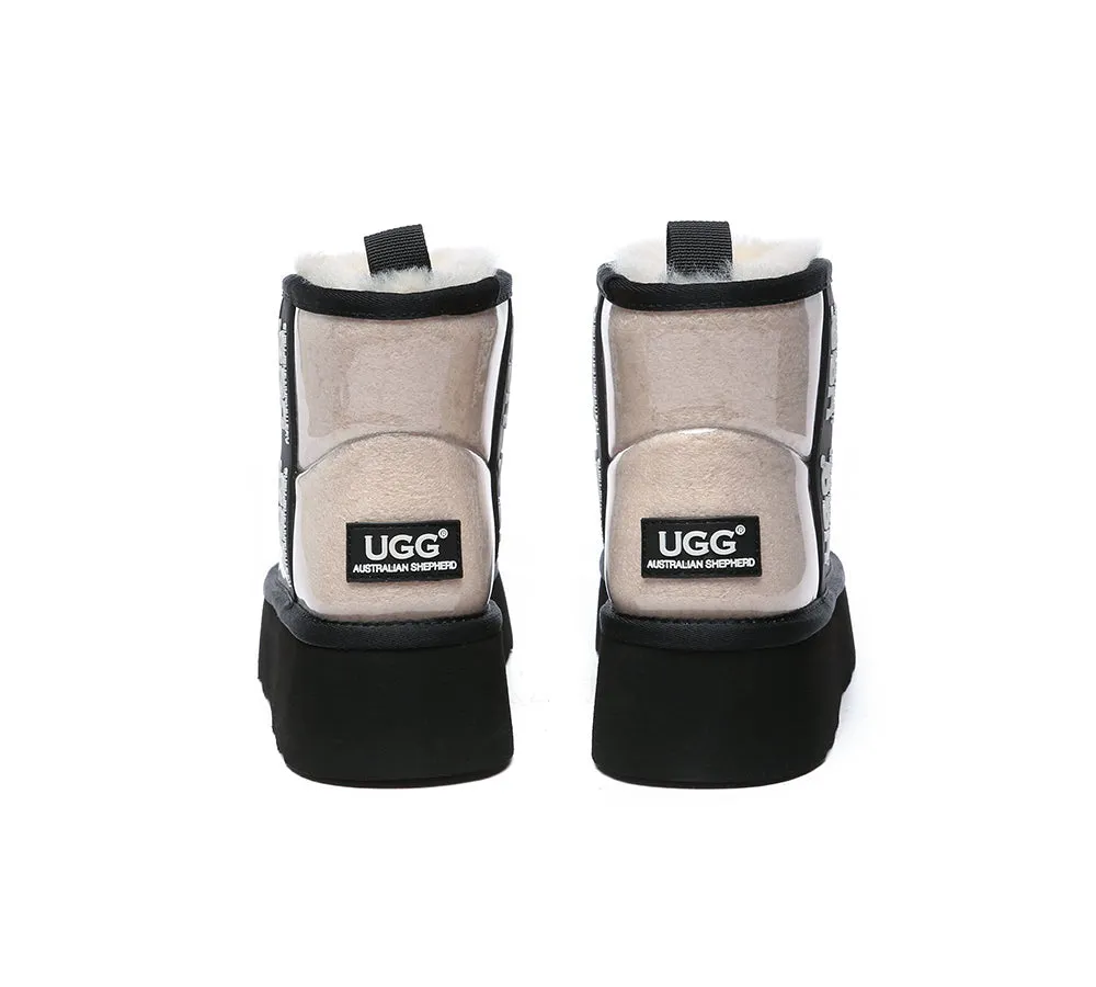 AUSTRALIAN SHEPHERD® UGG Boots Women Clear Waterproof Shearling Coated Classic Platform