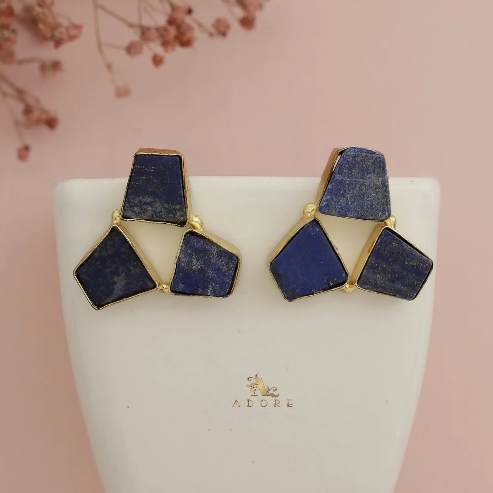 Ayra 3 Raw Stone Earring