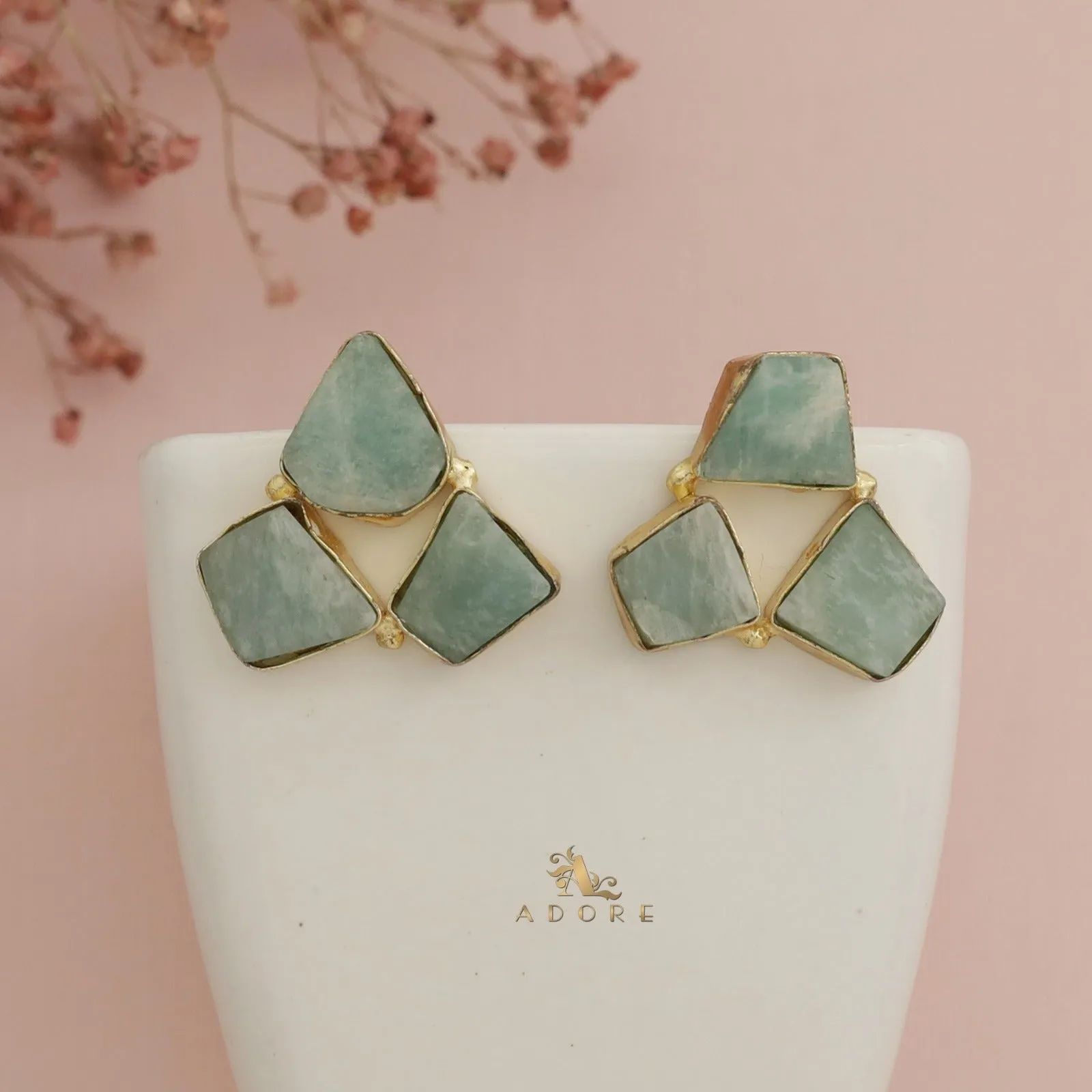 Ayra 3 Raw Stone Earring