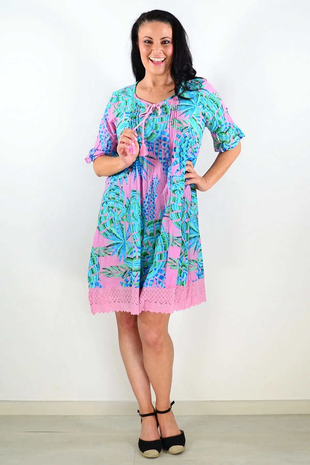 Baby Pink Hannah Tunic Boho Dress