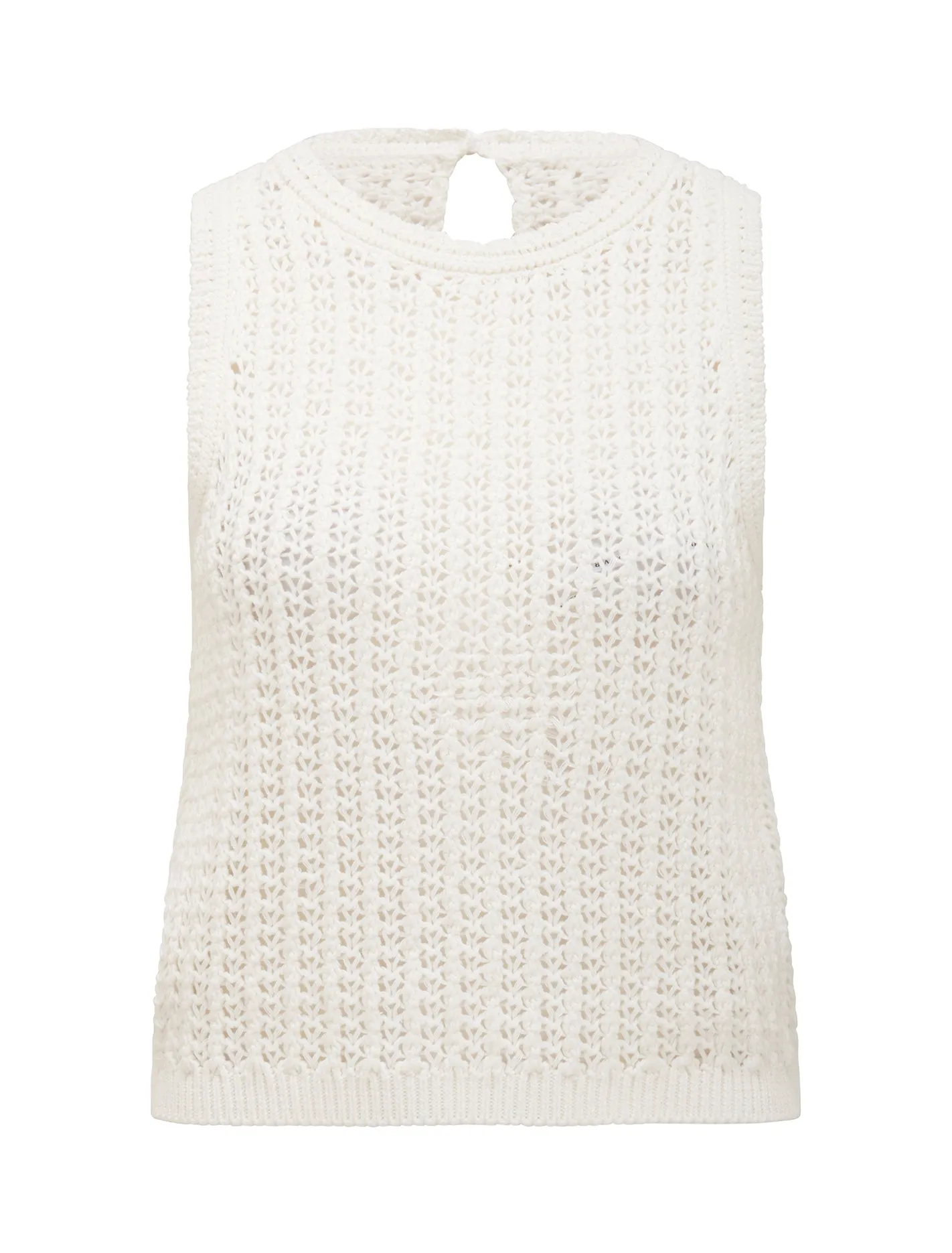 Bailee Crochet Look Racer Top