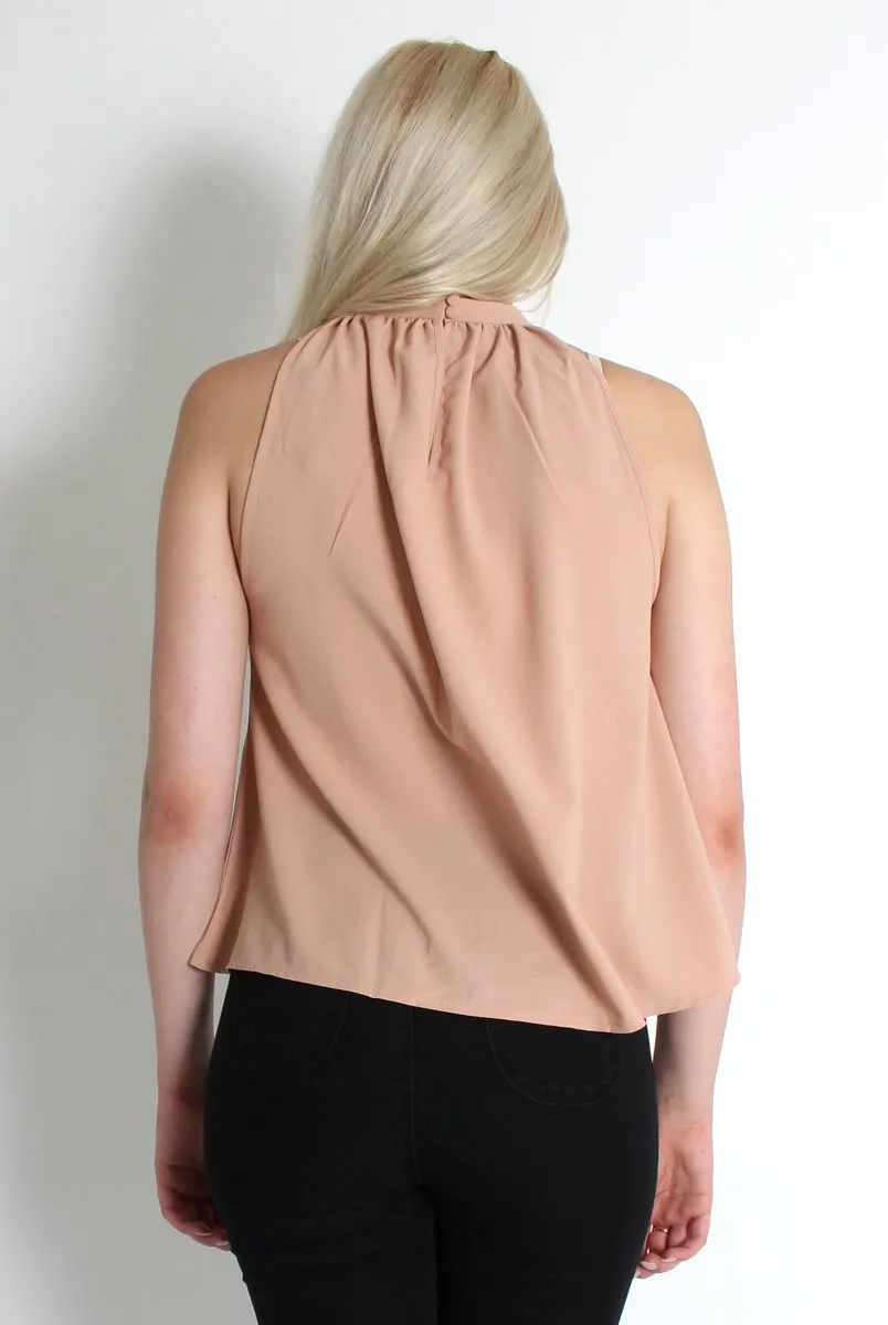 Bailey Nude High Neck Top