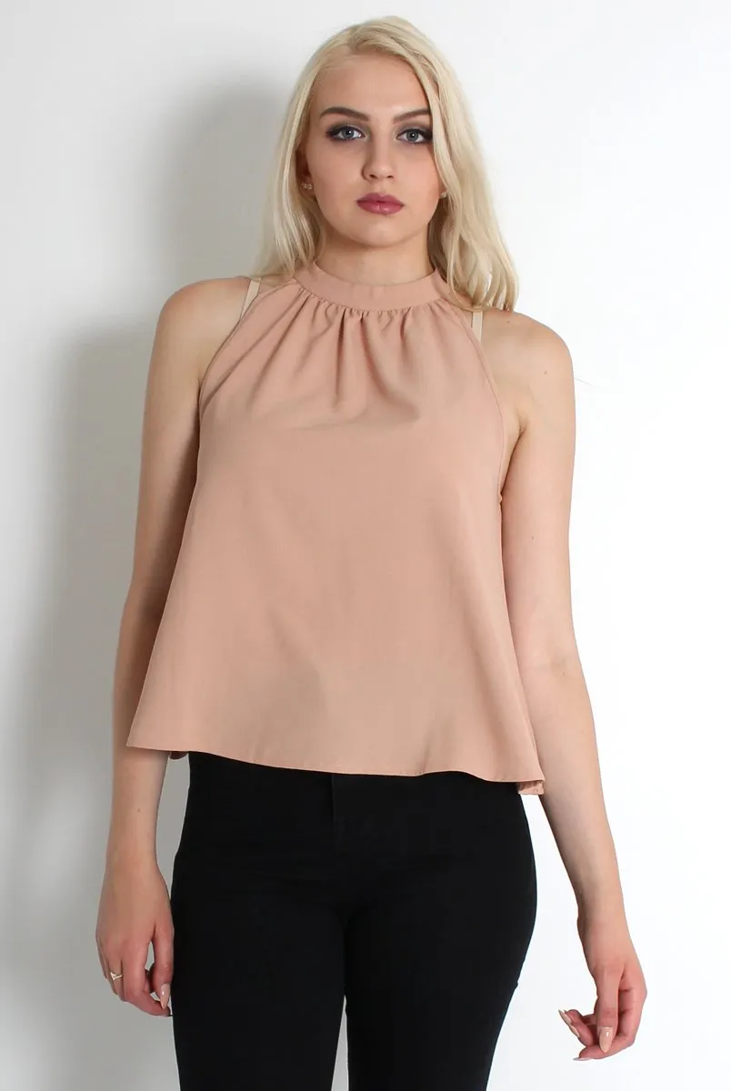 Bailey Nude High Neck Top