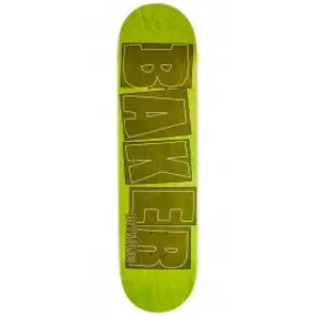 Baker Skateboards Andrew Reynolds Brand Name Lime Skateboard Deck - 8.00