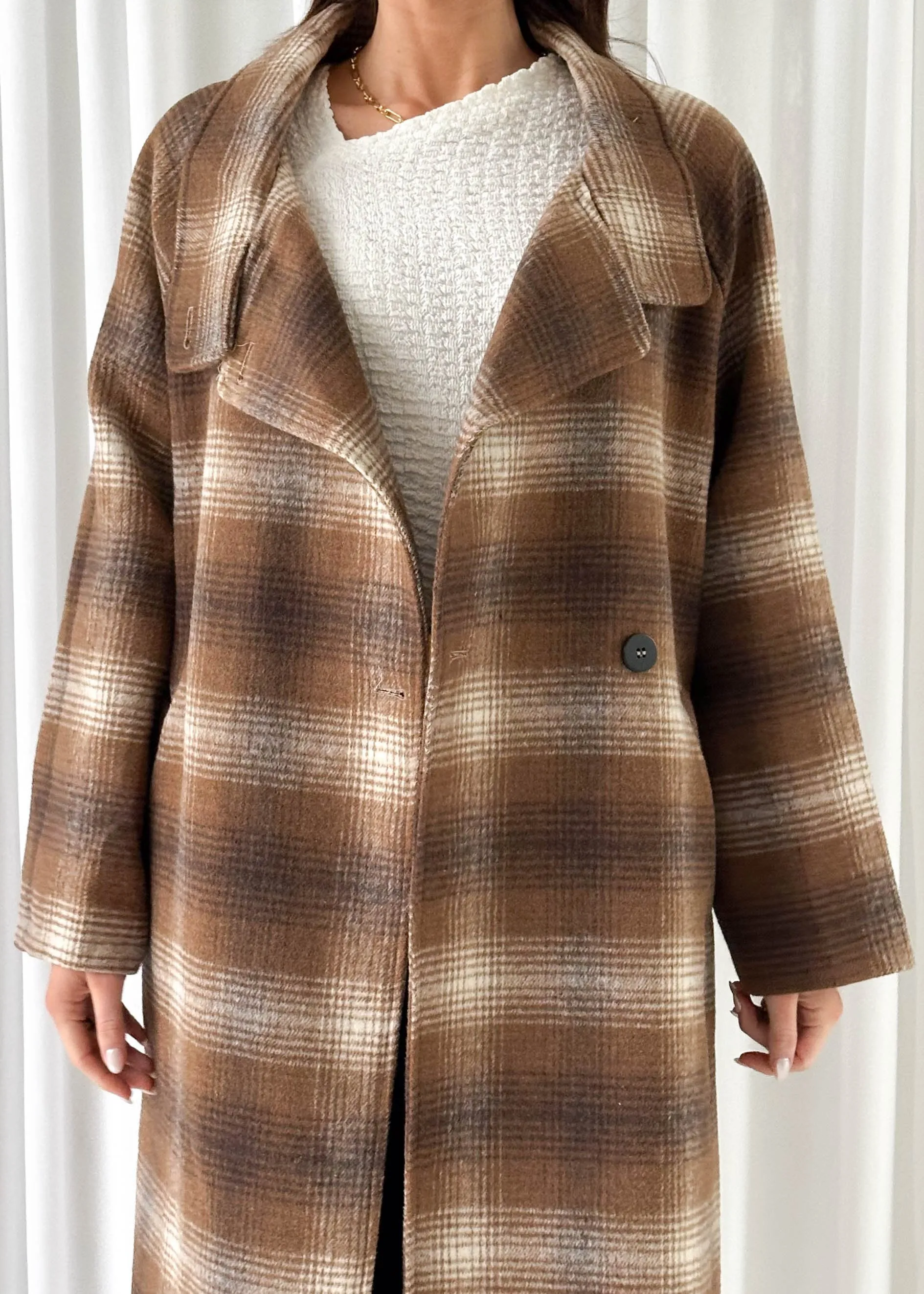 Becky Coat - Brown Check