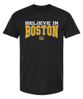 Believe in Boston - Black and Gold The Town T-Shirt