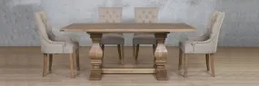 Belmont Wood Top & Duchess 6 Seater Dining Set