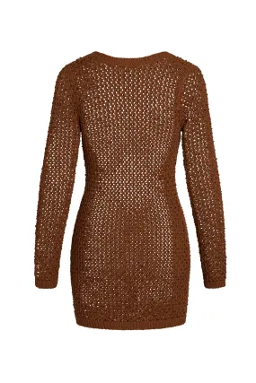 Bermuda Dress - Bronze Diamond Crochet