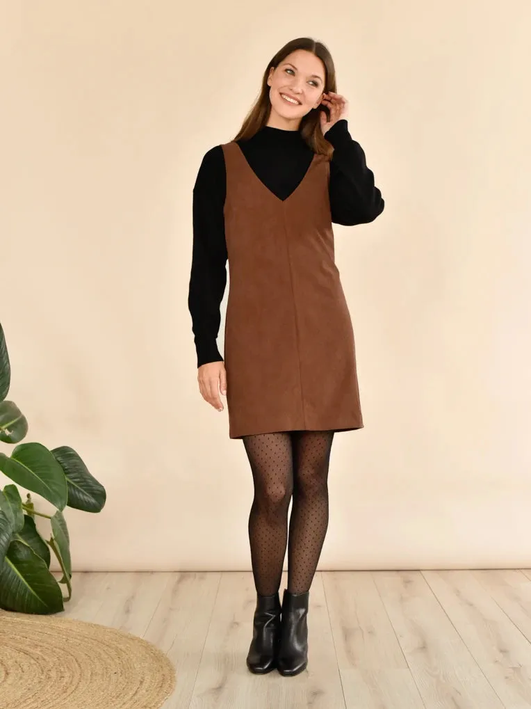 Betty Cognac Corduroy Dress