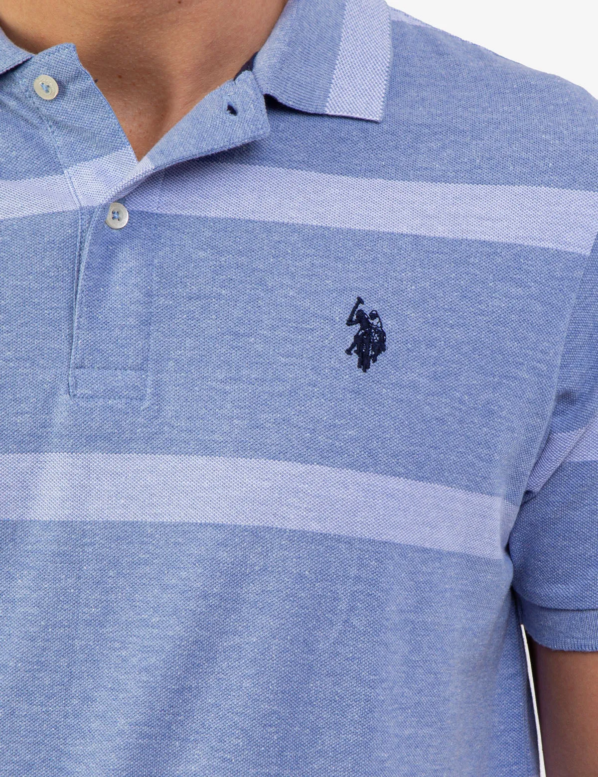 BIRDSEYE STRIPE POLO SHIRT