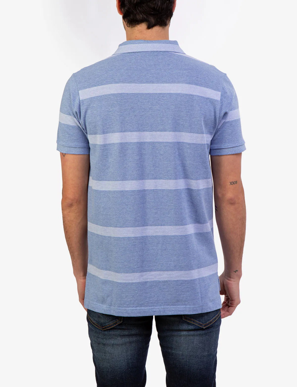 BIRDSEYE STRIPE POLO SHIRT